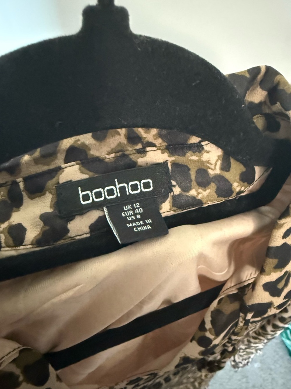 Boohoo Leopard Print Blouse - Tan and Black - Picture 3 of 4